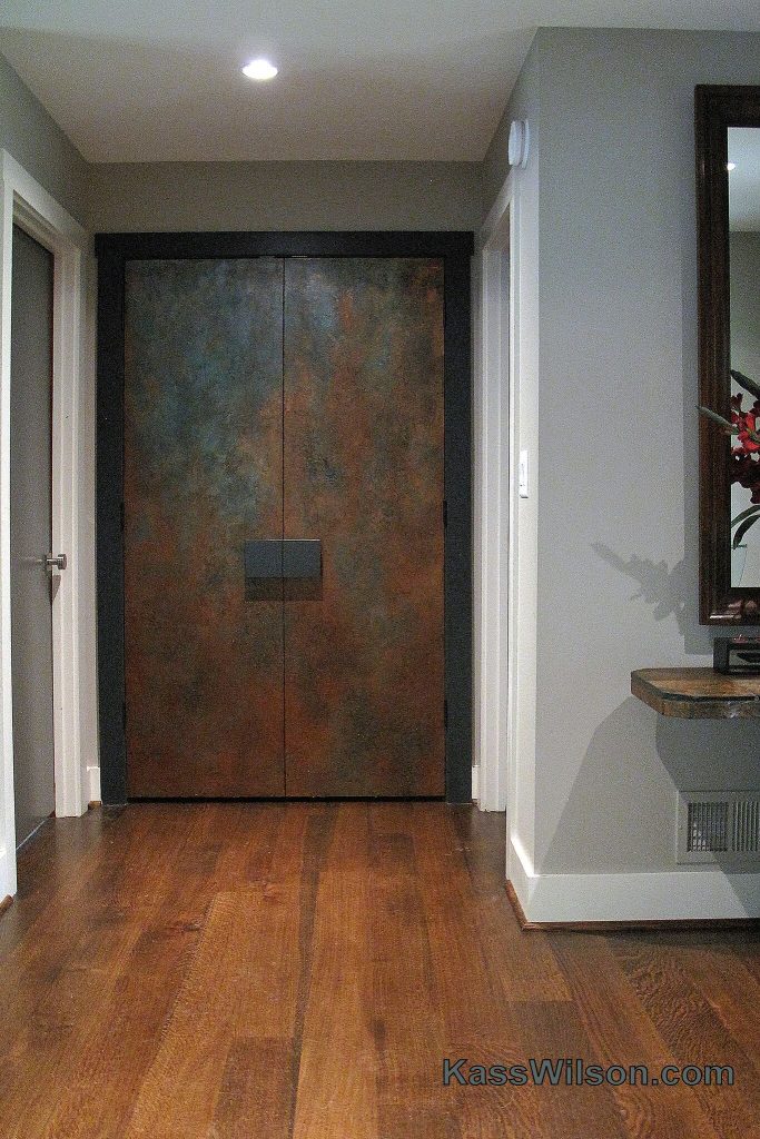 painted copper doors after painted copper doors after